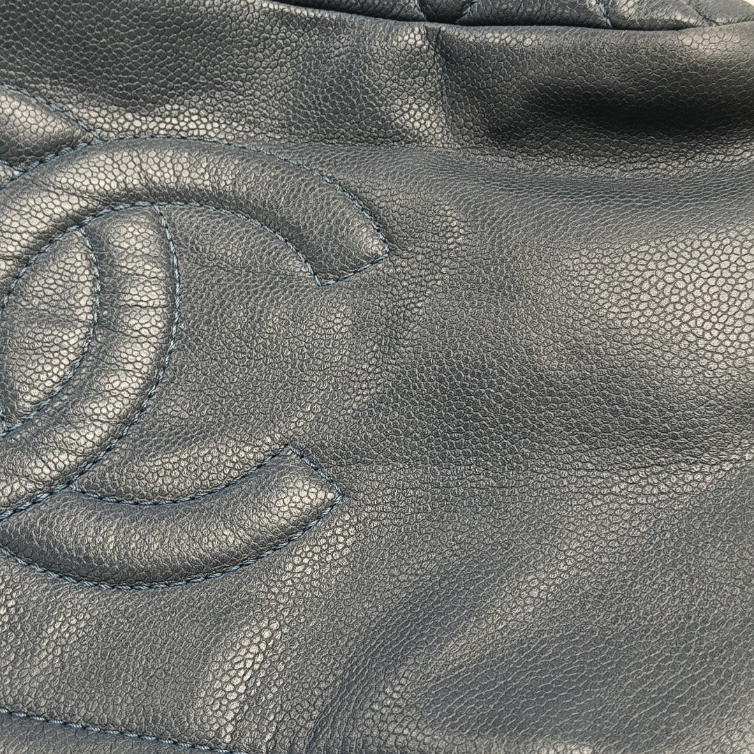 CC TIMELESS SOFT Quilted Grained Calfskin Blue