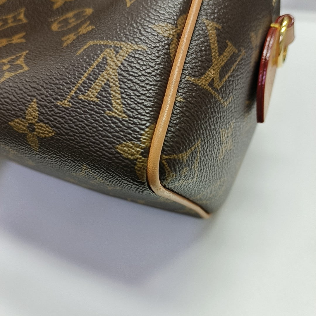 SPEEDY 20 Monogram Coated Canvas Brown
