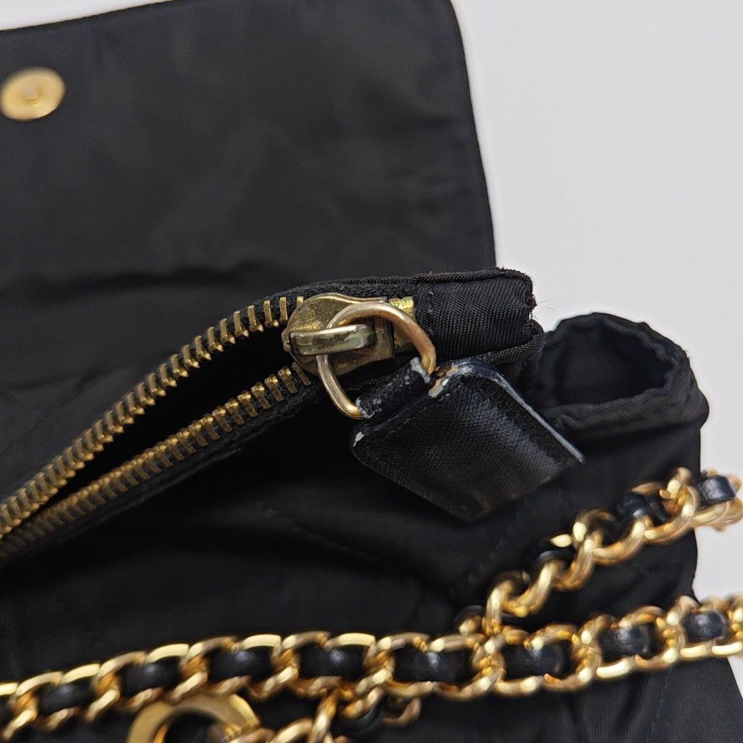 Nylon Quilted Nylon Black