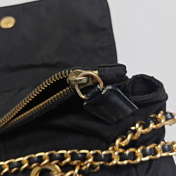 Nylon Quilted Nylon Black