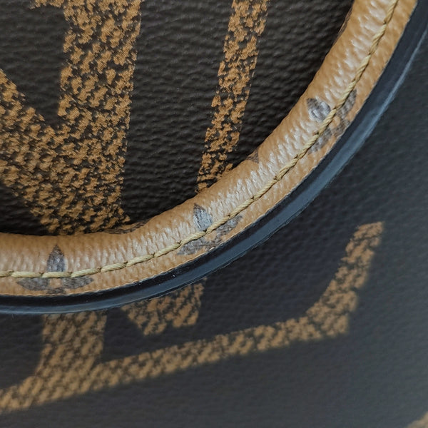 ONTHEGO MM Monogram Coated Canvas Brown