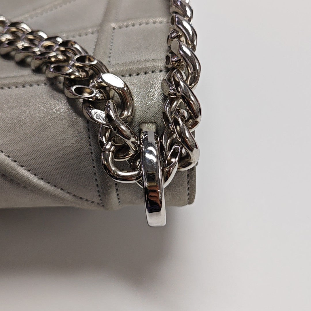 Diorama Small Cannage Calfskin Silver