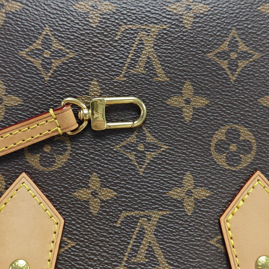 ALMA BB Monogram Coated Canvas Brown