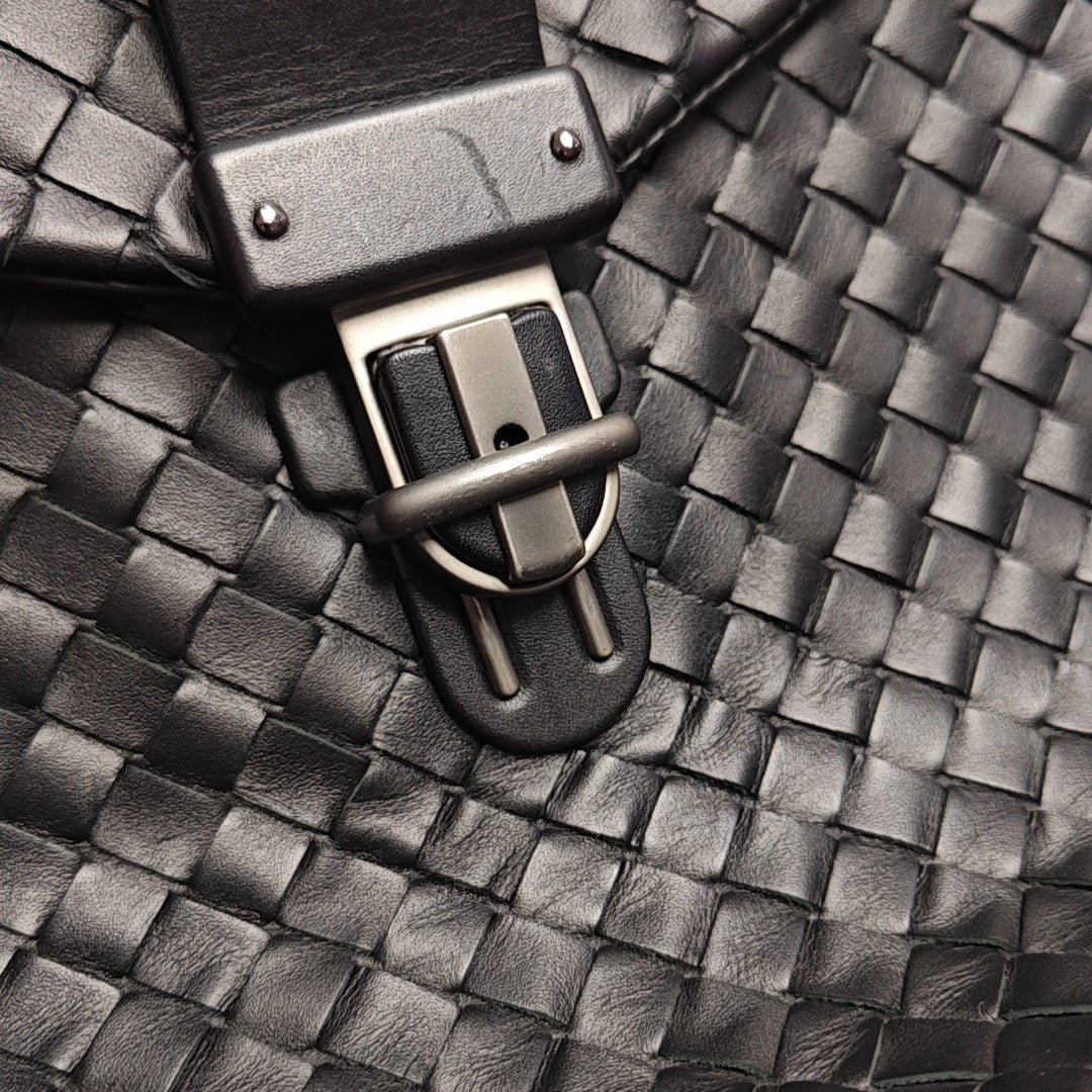 Calfskin Top Handle Bag Black