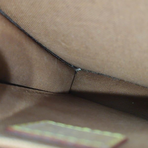 SAC PLAT Mini Monogram Coated Canvas Brown