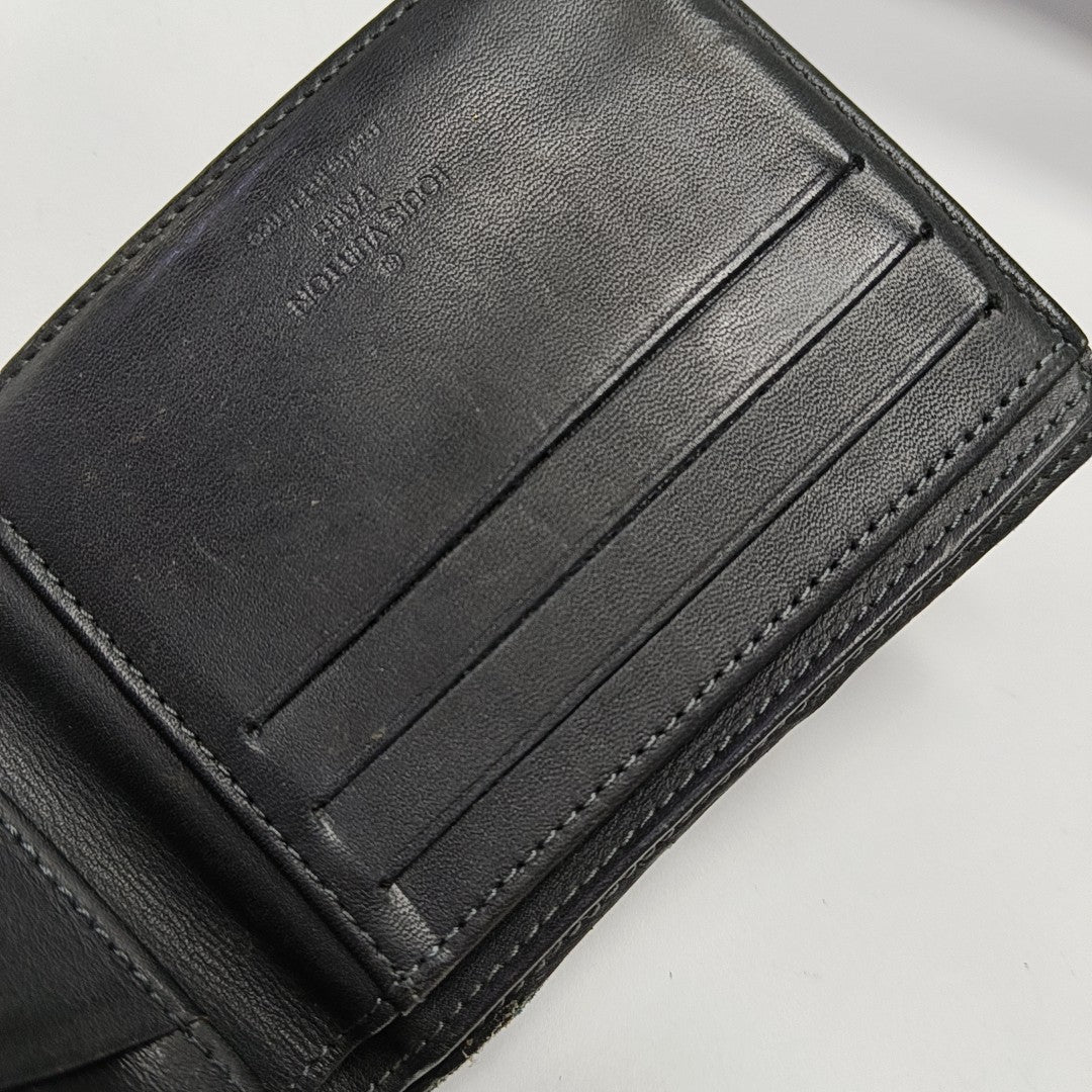 SLENDER Damier Coated Canvas Blue Wallet
