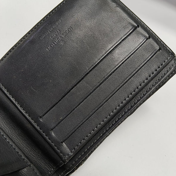 SLENDER Damier Coated Canvas Blue Wallet