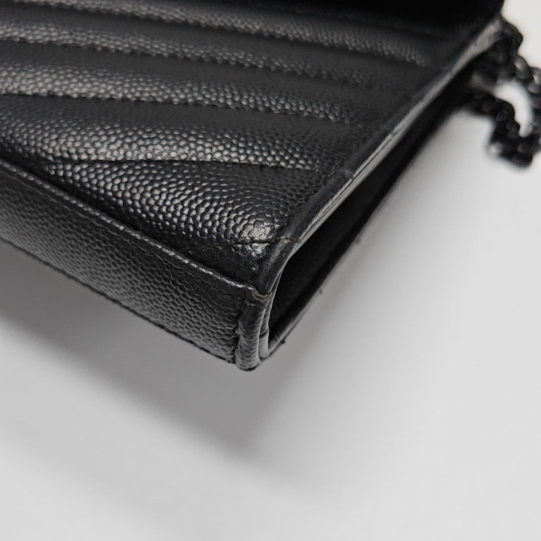 MONOGRAM Medium Chevron Calfskin Black