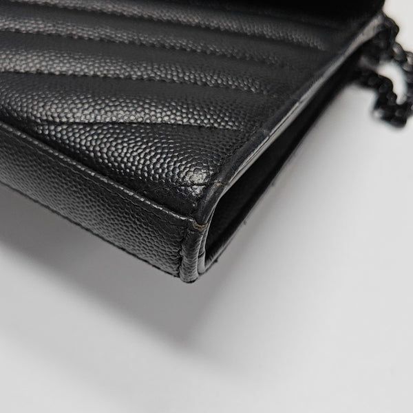 MONOGRAM Medium Chevron Calfskin Black