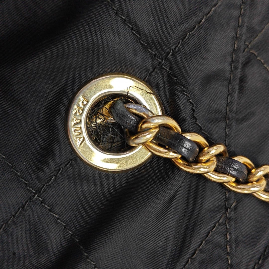 Nylon Quilted Nylon Black