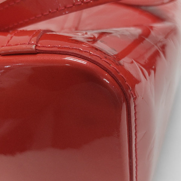 Monogram Patent Leather Tote Bag Red