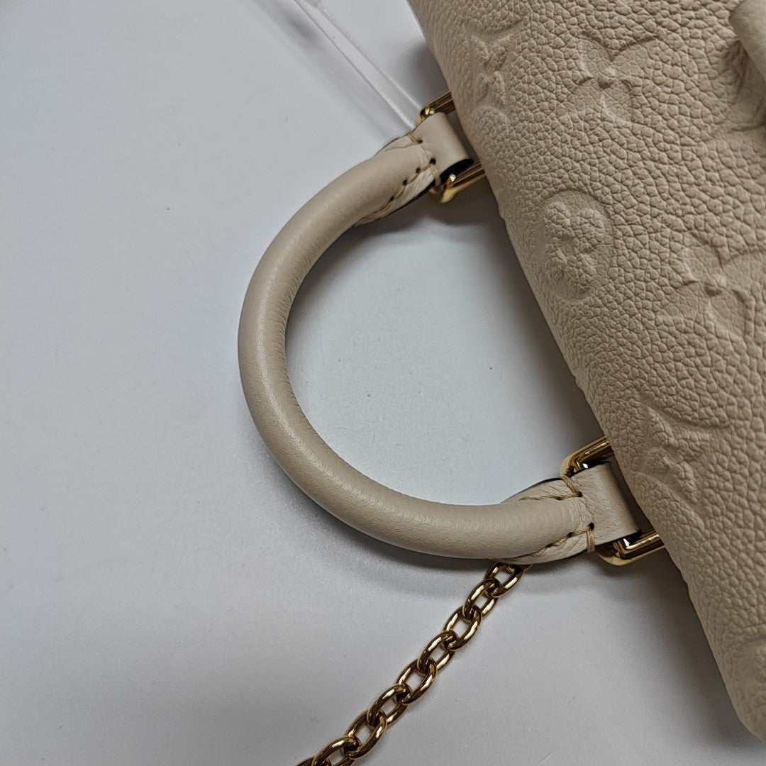 NANO MADELEINE Nano Monogram Calfskin Beige