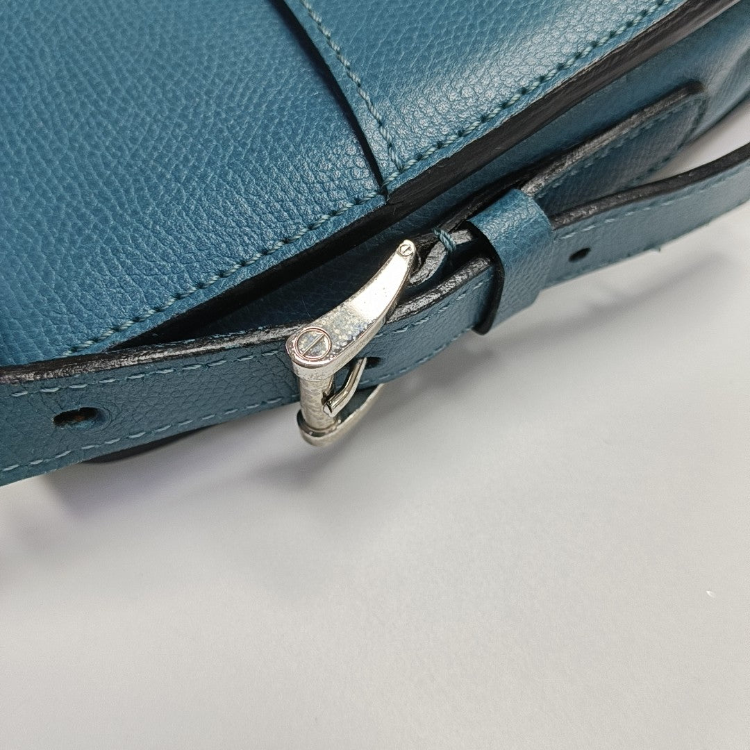 Calfskin Shoulder Bag Blue