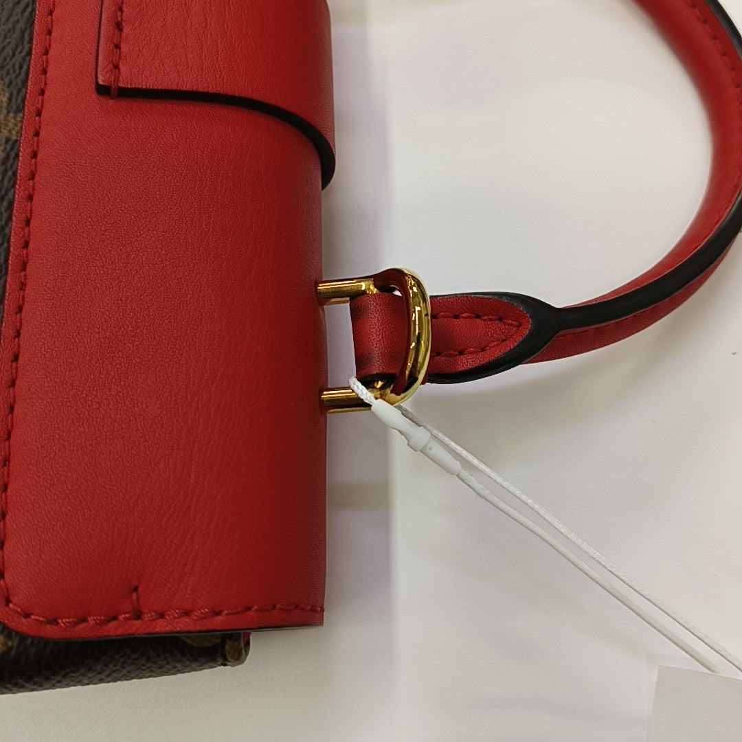 LOCKY BB Monogram Coated Canvas Red