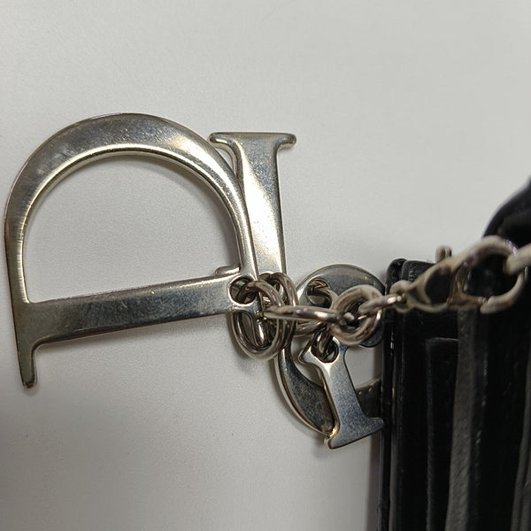 Cannage Patent Leather Wallet Black