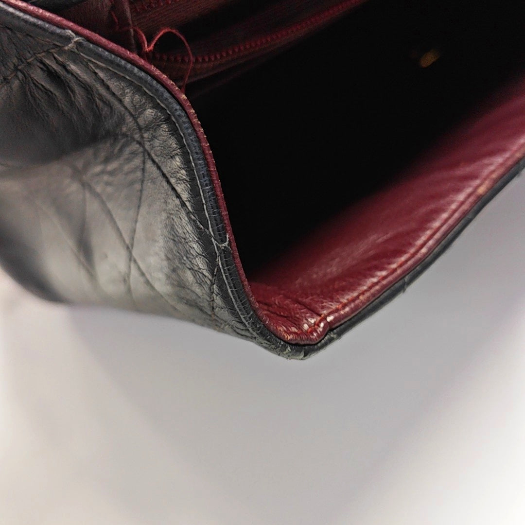 Large Quilted Lambskin Black