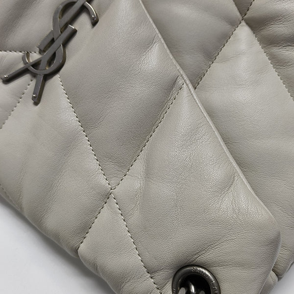 PUFFER Medium Quilted Lambskin White