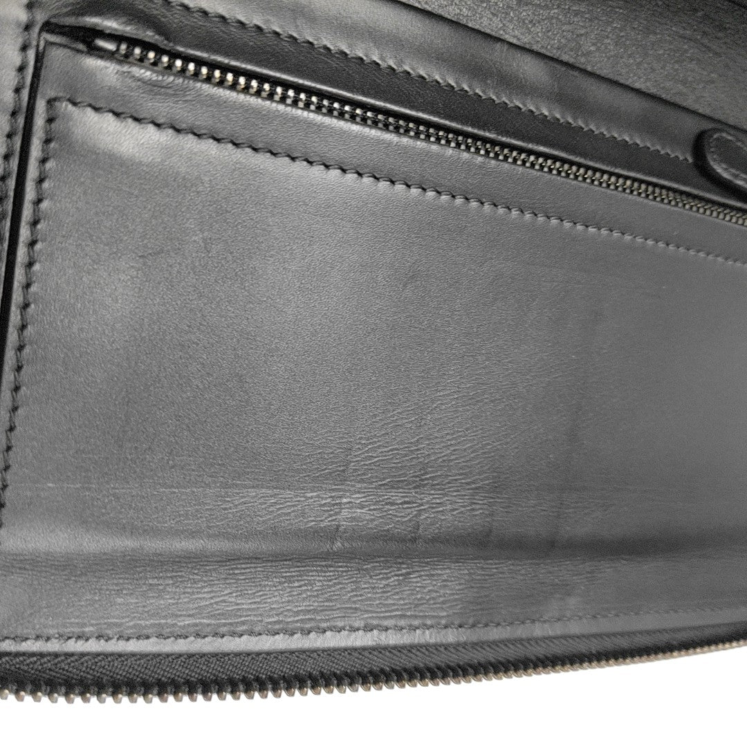 Calfskin Top Handle Bag Black