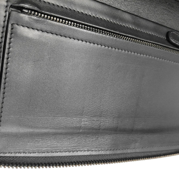 Calfskin Top Handle Bag Black