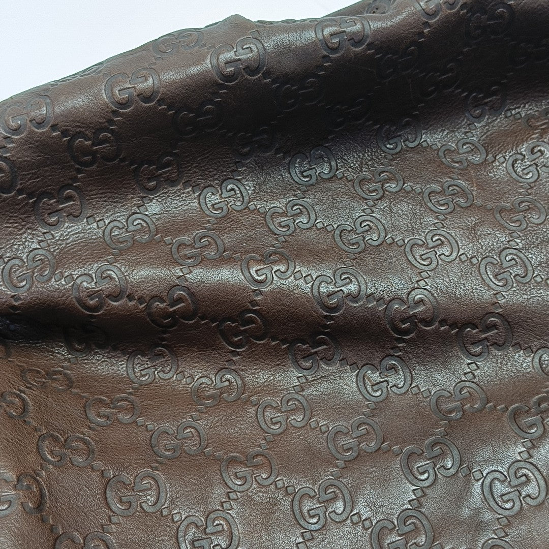 Monogram Calfskin Top Handle Bag Brown