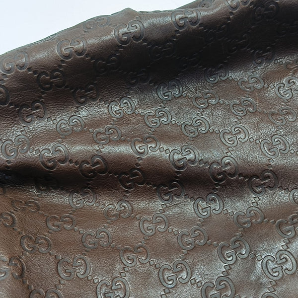 Monogram Calfskin Top Handle Bag Brown