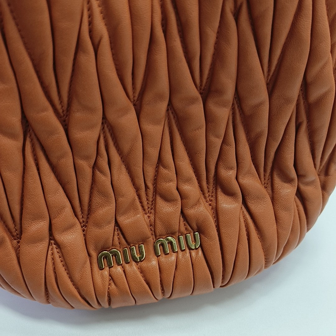 Matelassé Quilted Lambskin Orange