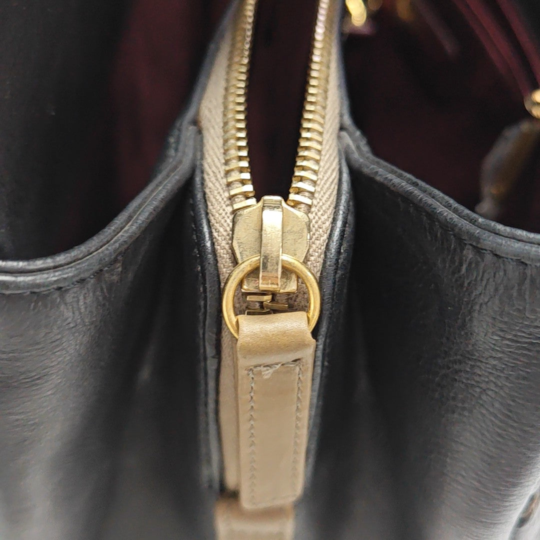 Quilted Calfskin Tote Bag Black
