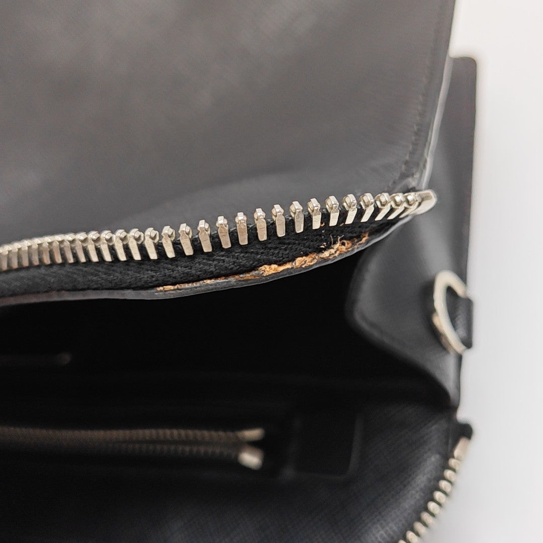 Saffiano Calfskin Clutch Black