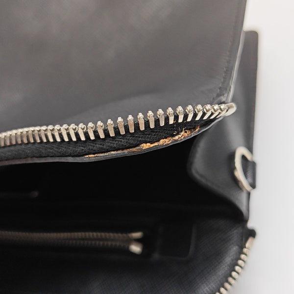 Saffiano Calfskin Clutch Black