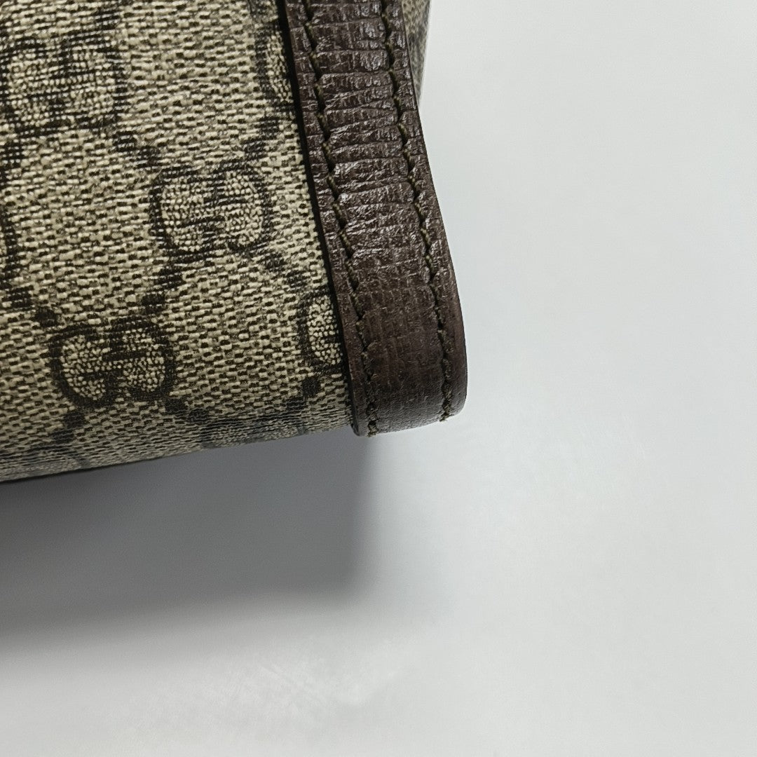 Ophidia Small Monogram Coated Canvas Beige
