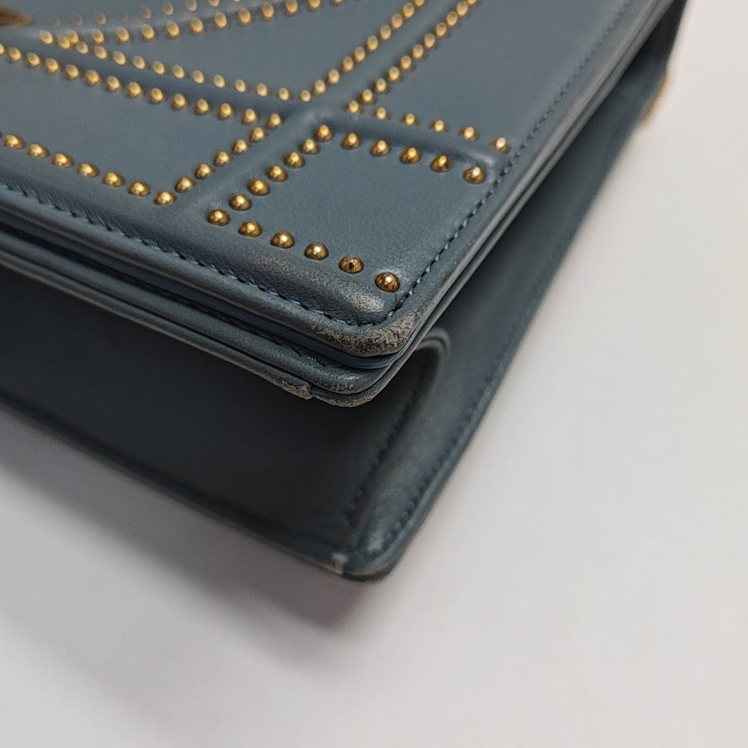 Diorama Medium Calfskin Blue