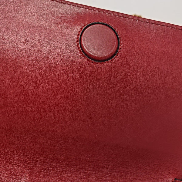 GG Marmont Super Mini Quilted Calfskin Red