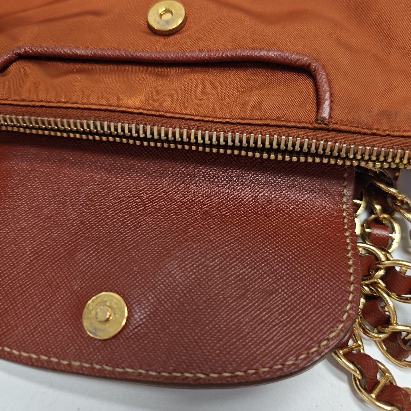 Nylon Shoulder Bag Orange