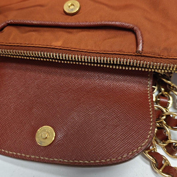 Nylon Shoulder Bag Orange