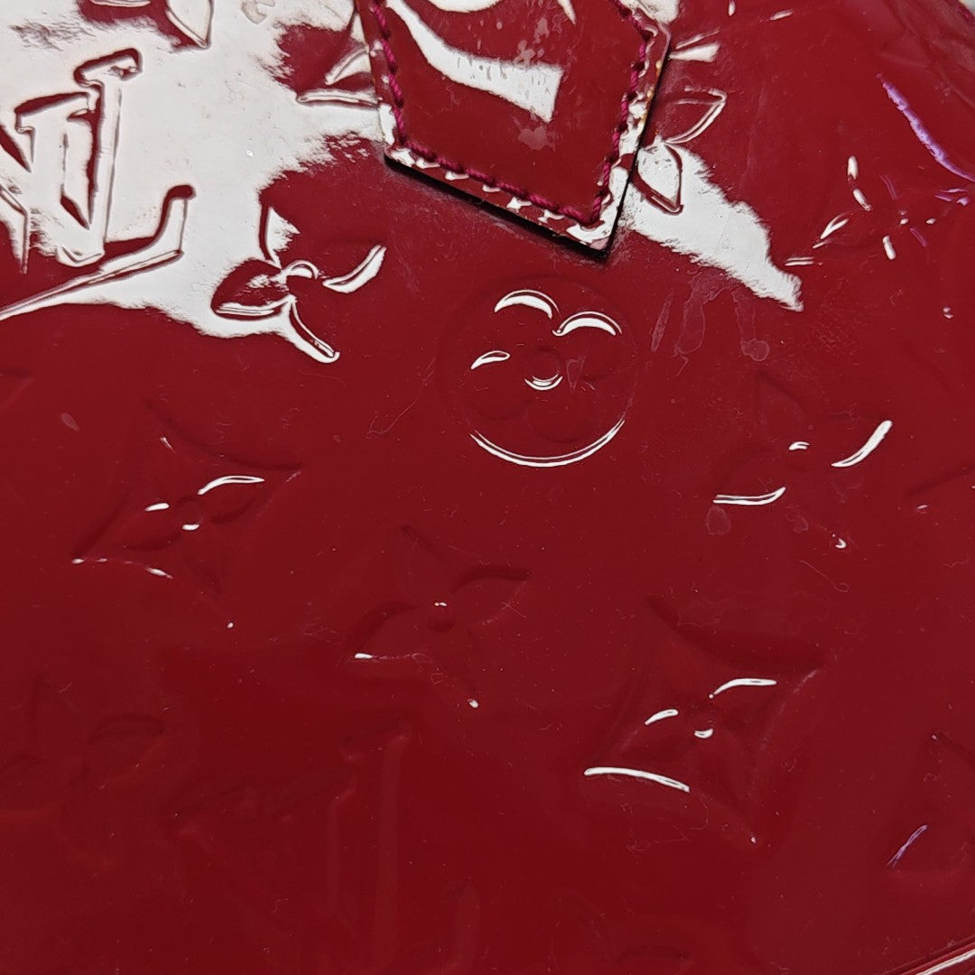 ALMA BB Monogram Patent Leather Red