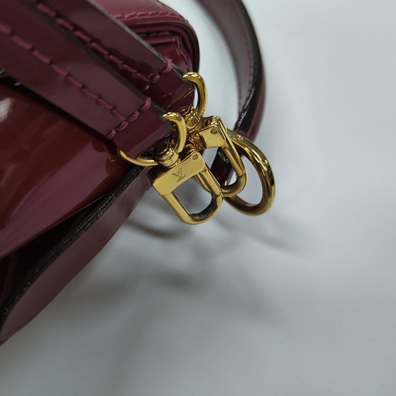 PASADENA PM Monogram Patent Leather Red