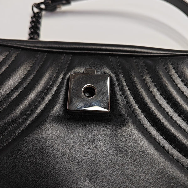 GG Marmont Small Quilted Calfskin Black