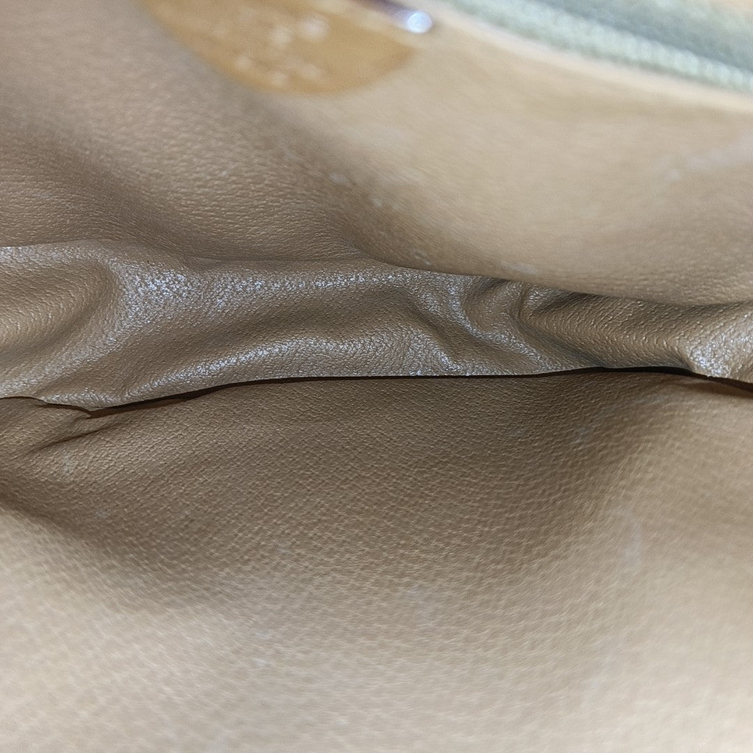 Coated Canvas Crossbody Bag Beige