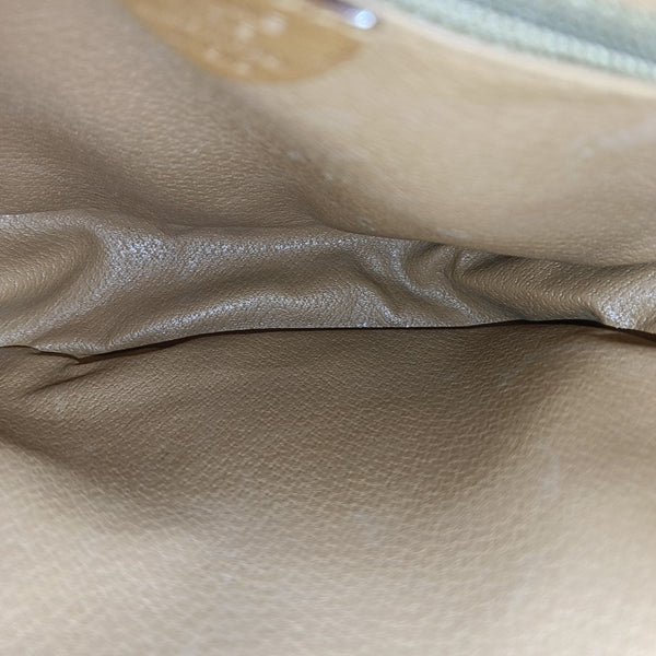 Coated Canvas Crossbody Bag Beige