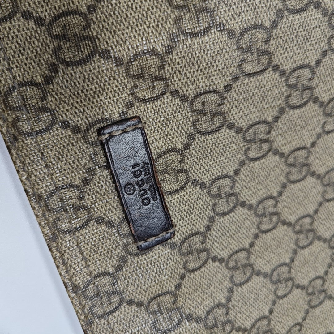Monogram Coated Canvas Shoulder Bag Black