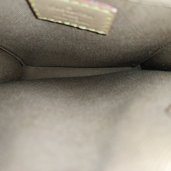 SAC PLAT Mini Monogram Coated Canvas Brown