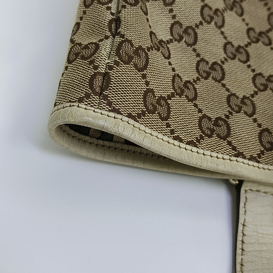 Jolicoeur Medium Monogram Coated Canvas Beige
