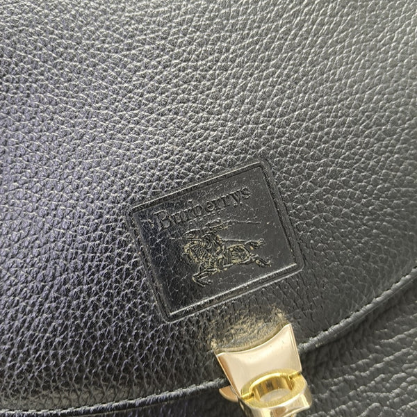 Calfskin Top Handle Bag Black