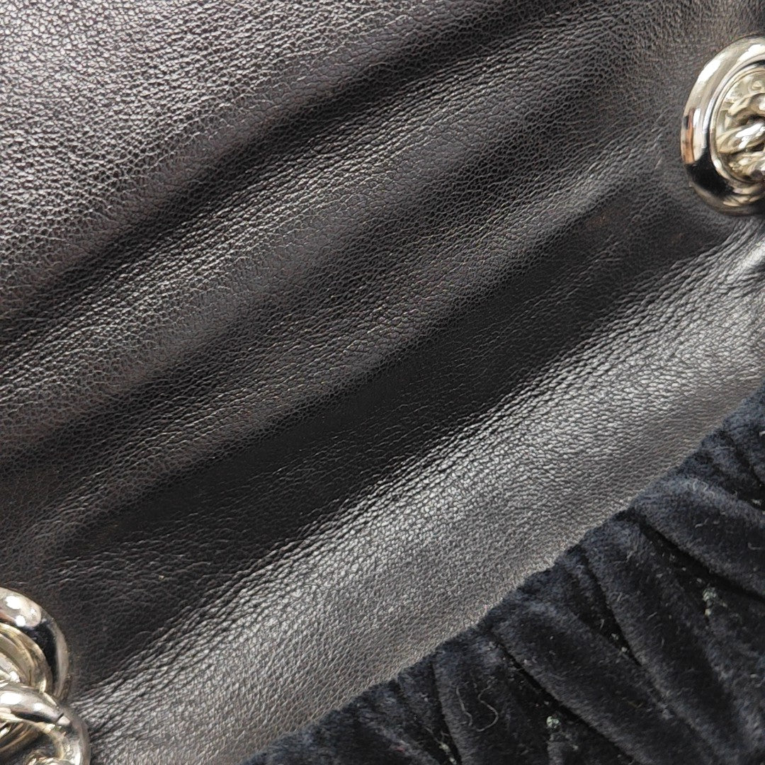Matelassé Quilted Velvet Black