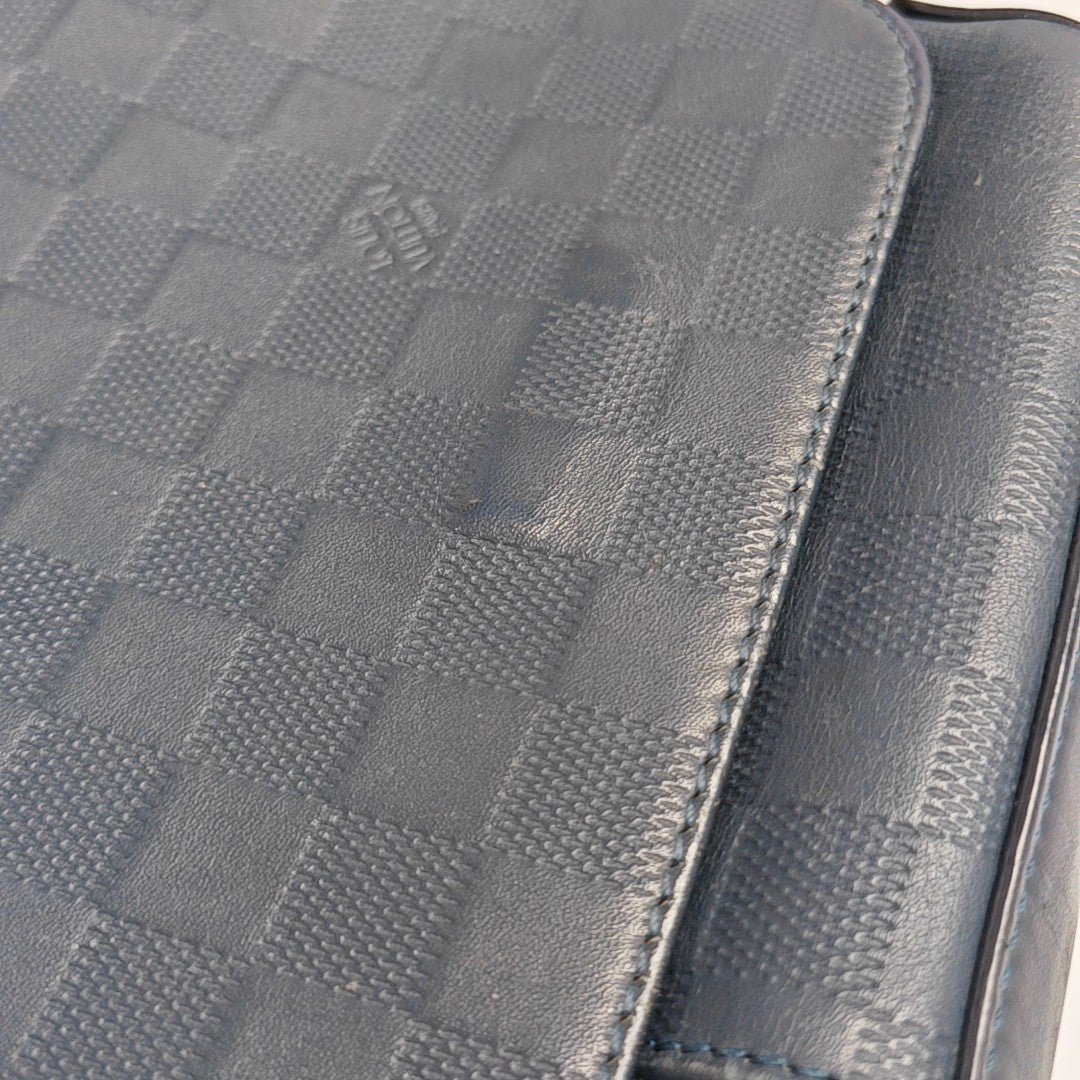 DISTRICT Damier Calfskin Blue
