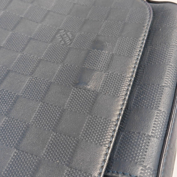 DISTRICT Damier Calfskin Blue