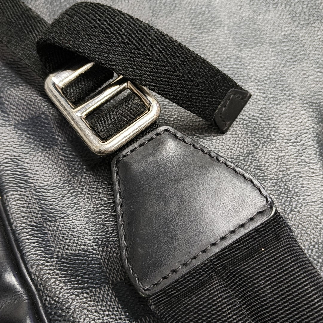 JOSH Damier Graphite Coated Canvas Gray