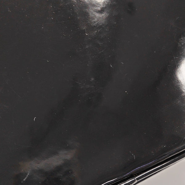 Patent Leather Top Handle Bag Black