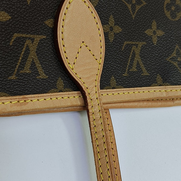 NEVERFULL MM Monogram Coated Canvas Brown