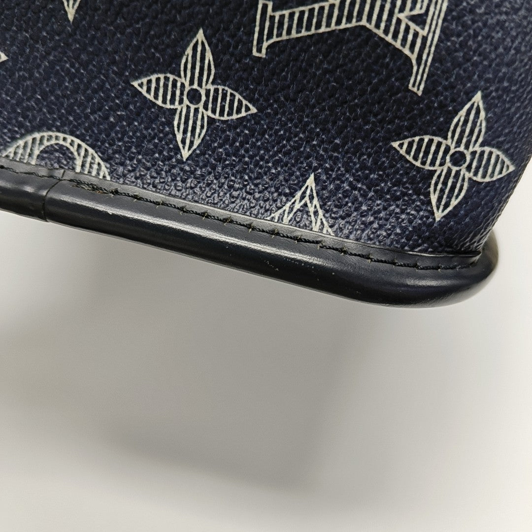 CHAPMAN SAVANE BB Monogram Coated Canvas Blue
